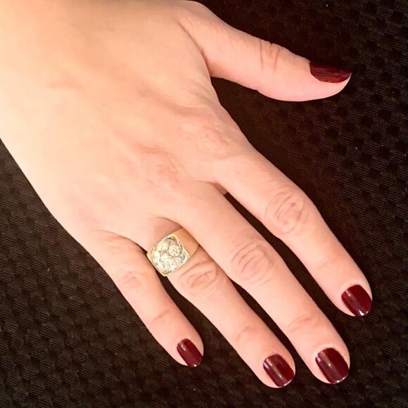 Diamond Ring Unisex 14 KT 1.10 CT Certified $5,950 018203 - Picture 9 of 17